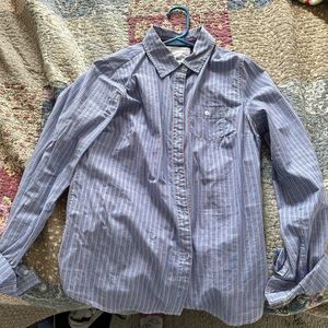 women’s button down blue w red stripes. everything ships free as listed!